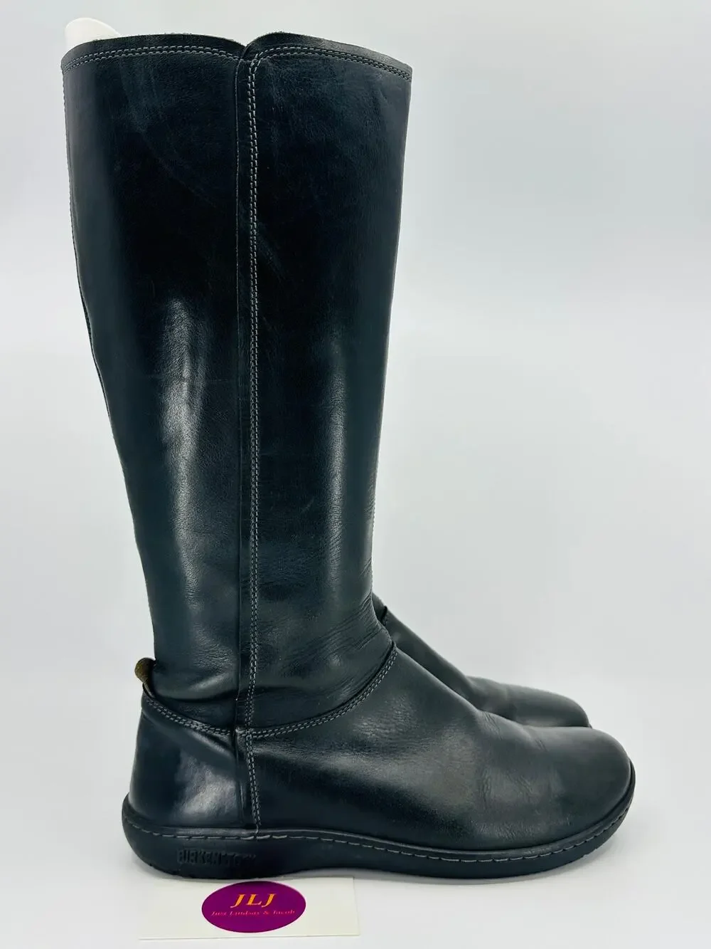 Birkenstock Women's Farmington Black Leather Riding Boots Size 38 EU/ 7-7.5 US